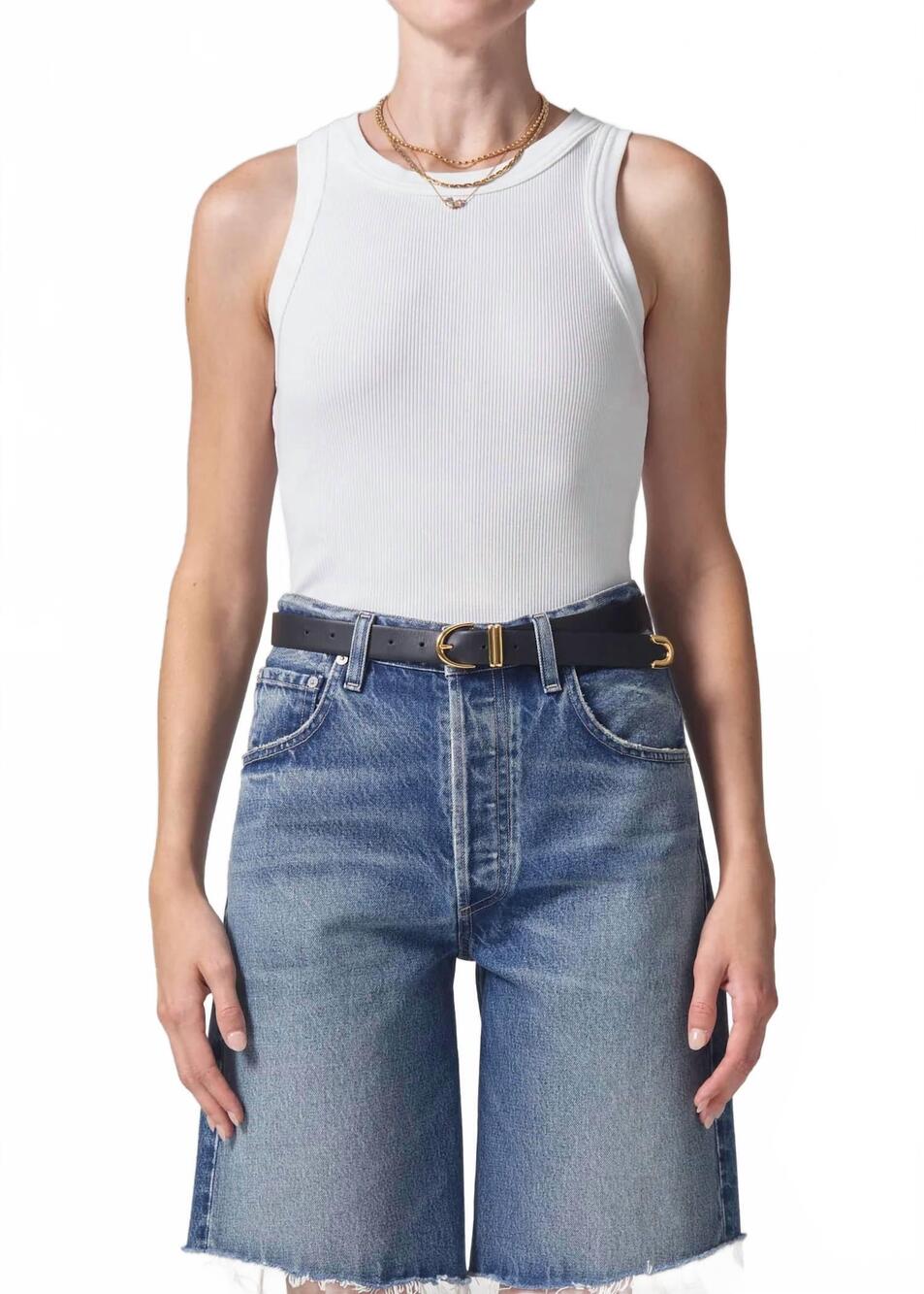 NEW CITIZENS OF HUMANITY isabel rib tank in white